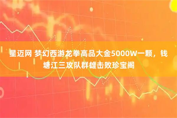 星迈网 梦幻西游龙拳高品大金5000W一颗，钱塘江三攻队群雄击败珍宝阁