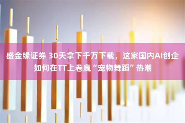盛金缘证券 30天拿下千万下载，这家国内AI创企如何在TT上卷赢“宠物舞蹈”热潮